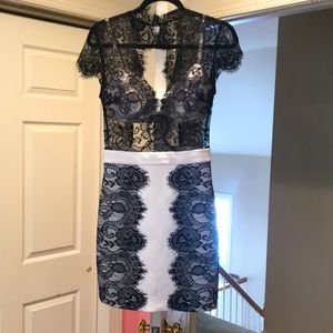 Bebe Lace Accent Dress